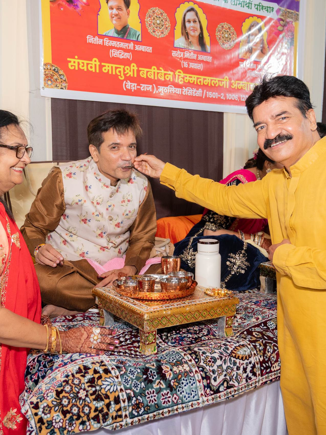 Parna - a Jain family breaking the fast together